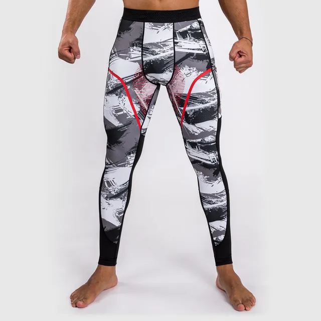 venum-electron-3-0-kompressionshose-spats-grau-rot-herren image 1