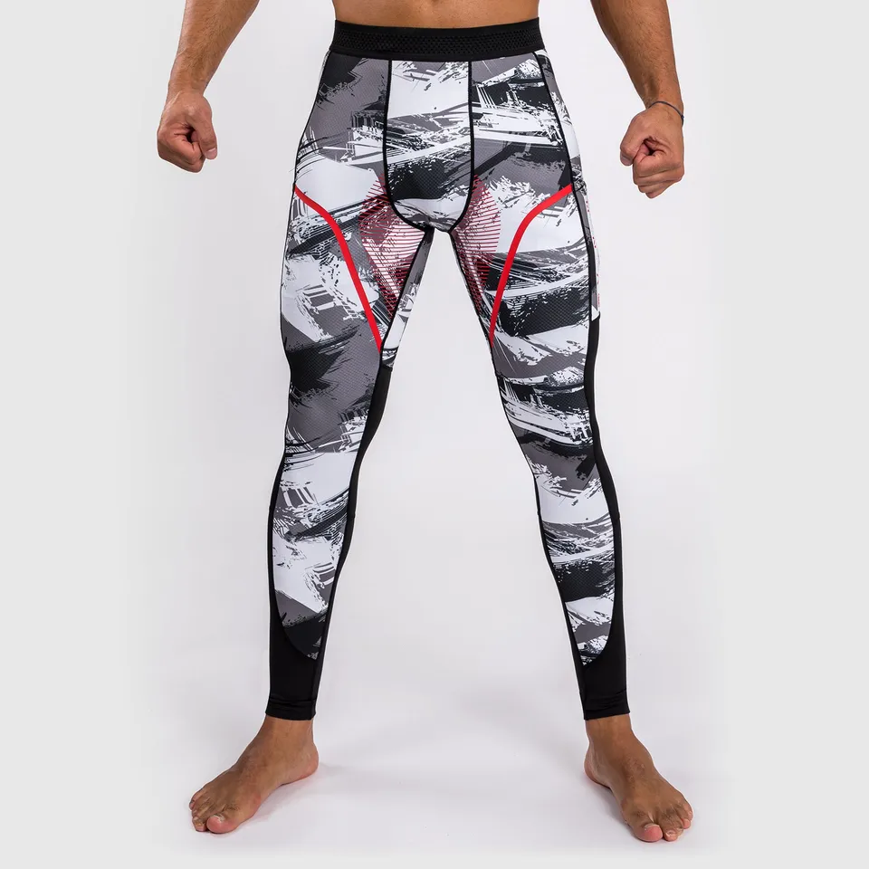venum-electron-3-0-kompressionshose-spats-grau-rot-herren image 1