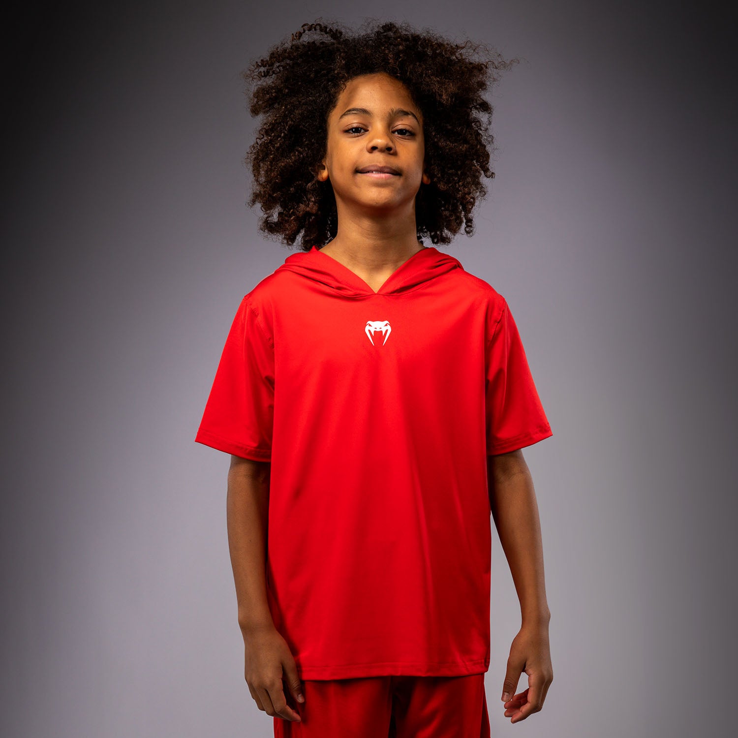 venum-elite-kurzarm-dry-tech-kapuzenpullover-kinder-rot image 1