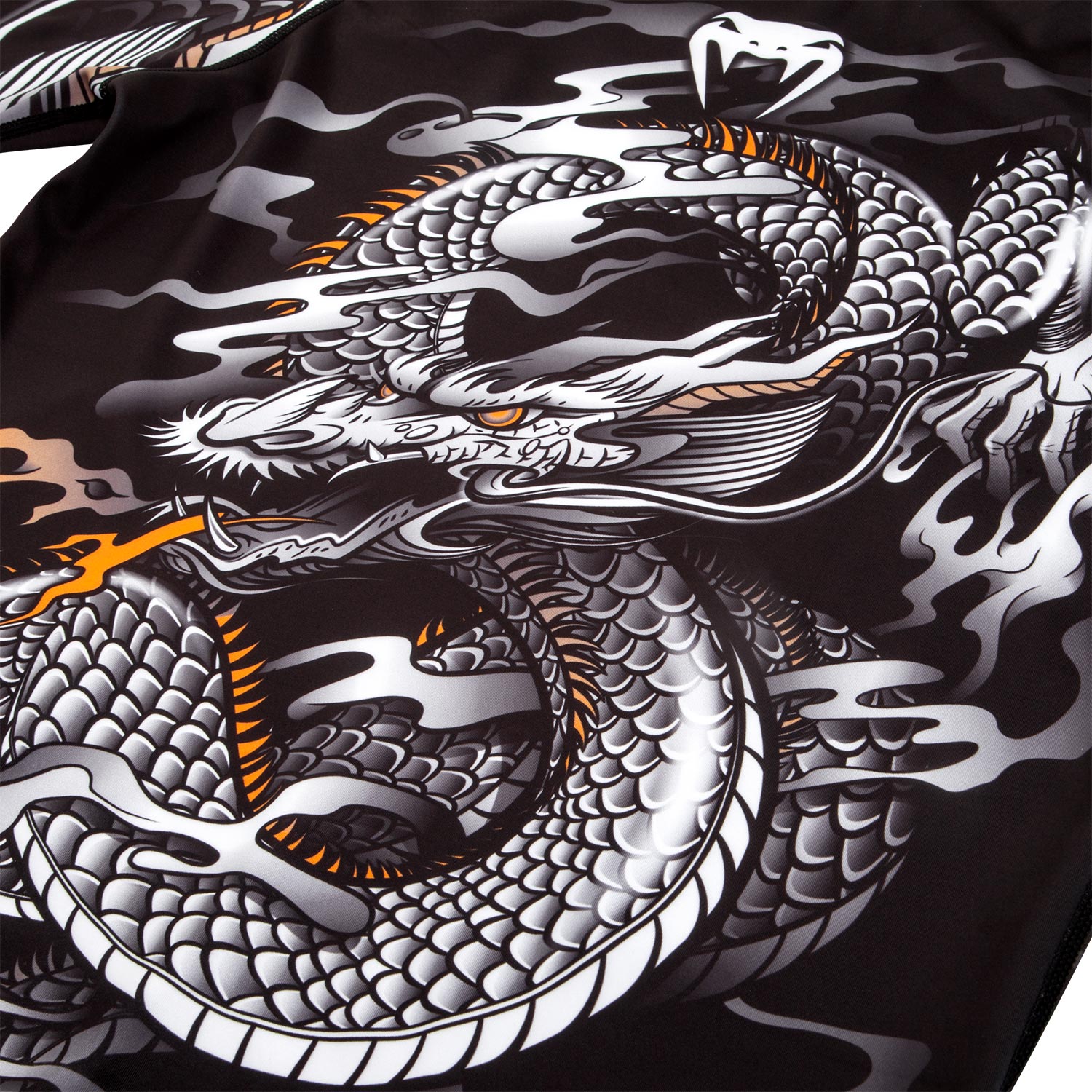 venum-dragon-s-flight-rashguard-kurzarm-schwarz-wei image 7
