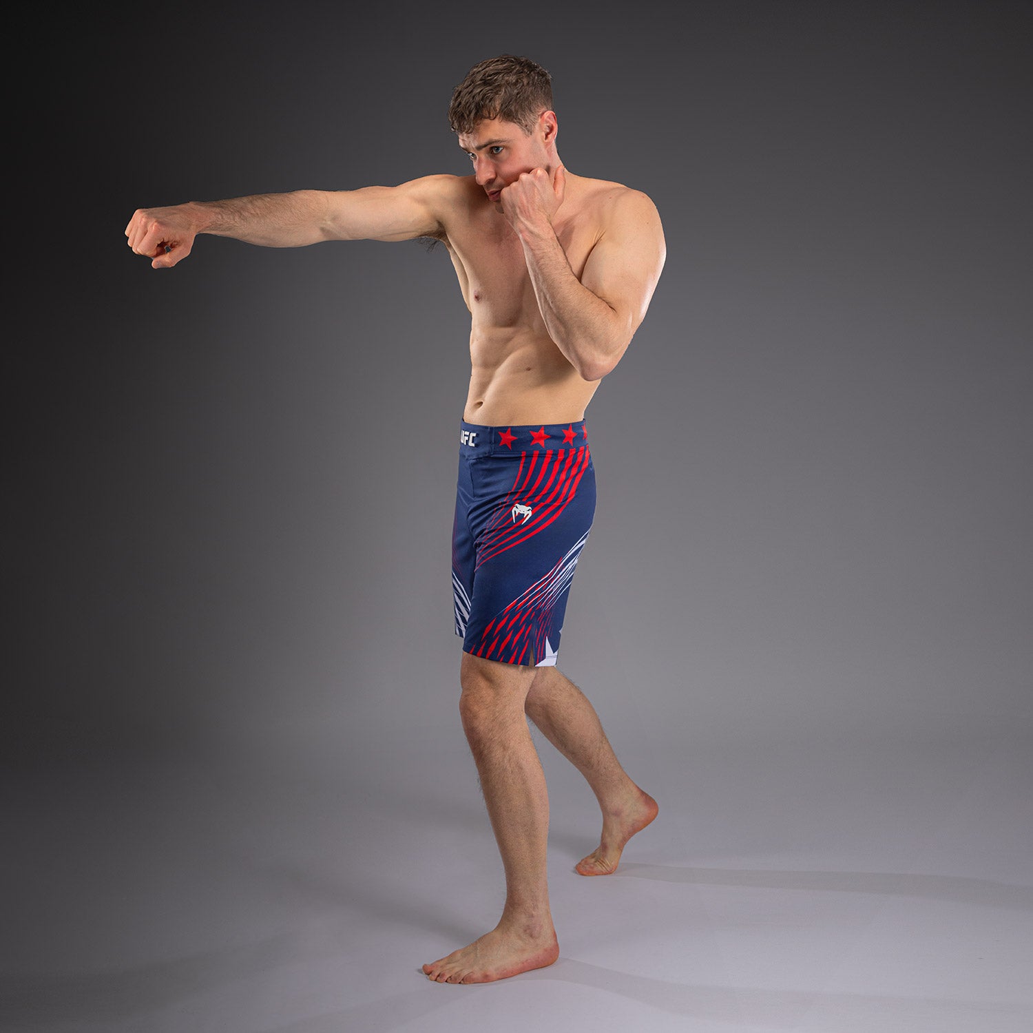 ufc-freedom-250-by-venum-authentic-fight-night-fightshorts-long-fit-blau-f-r-her image 3