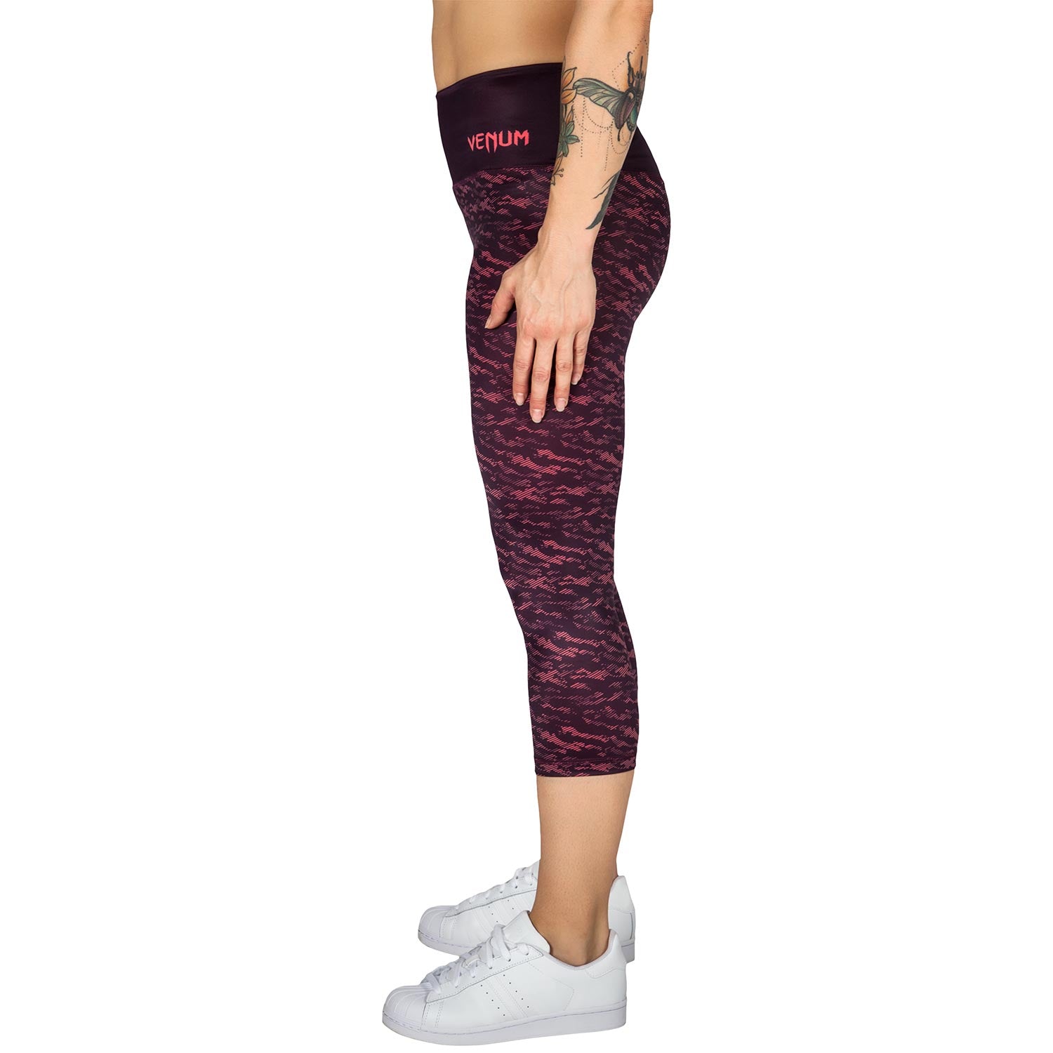 venum-camoline-cropped-leggings-schwarz-koralle image 3