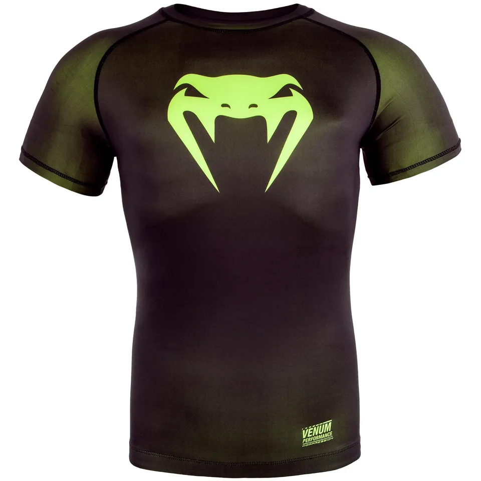 venum-contender-3-0-kompression-t-shirt-kurzarm-schwarz-neongelb image 1