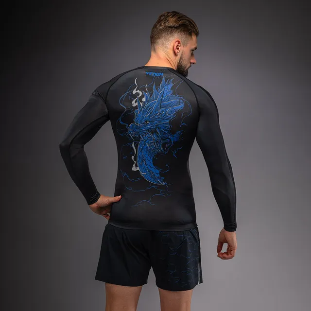 venum-thunder-dragon-langarm-rashguard-herren-schwarz-k-nigsblau image 1