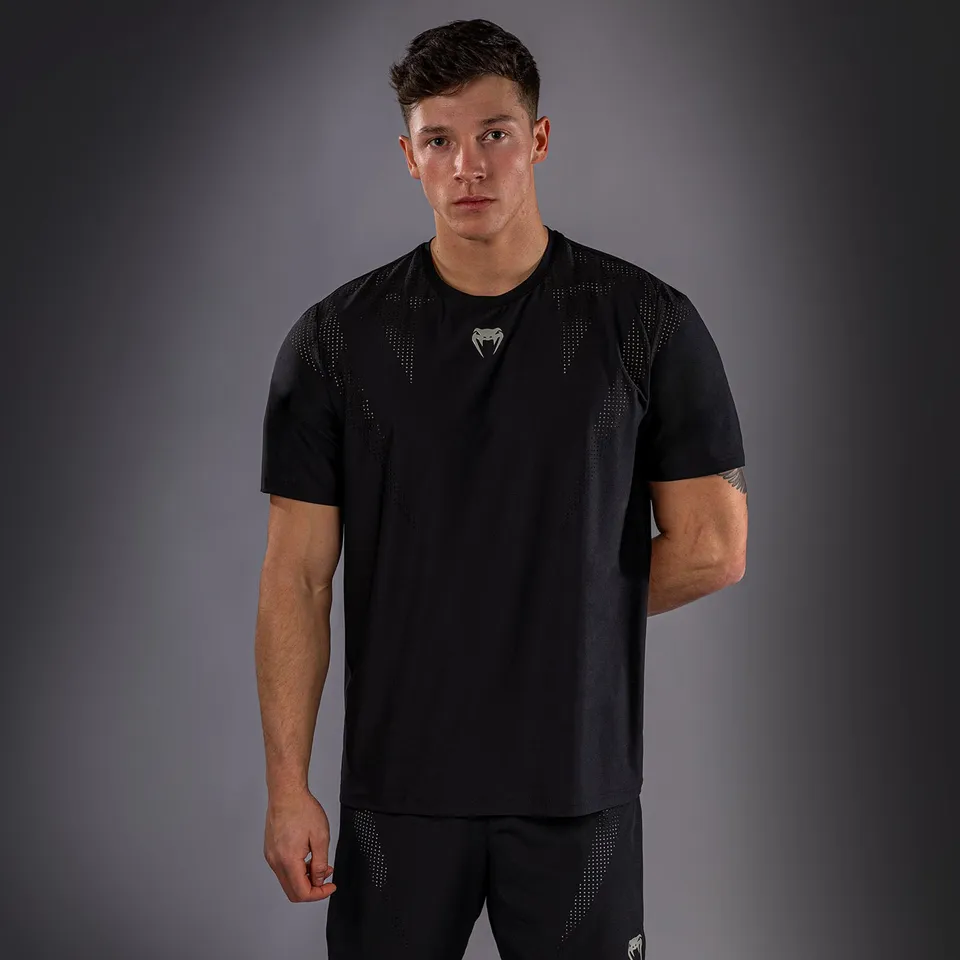 venum-lazer-dry-tech-t-shirt-schwarz-grau image 1