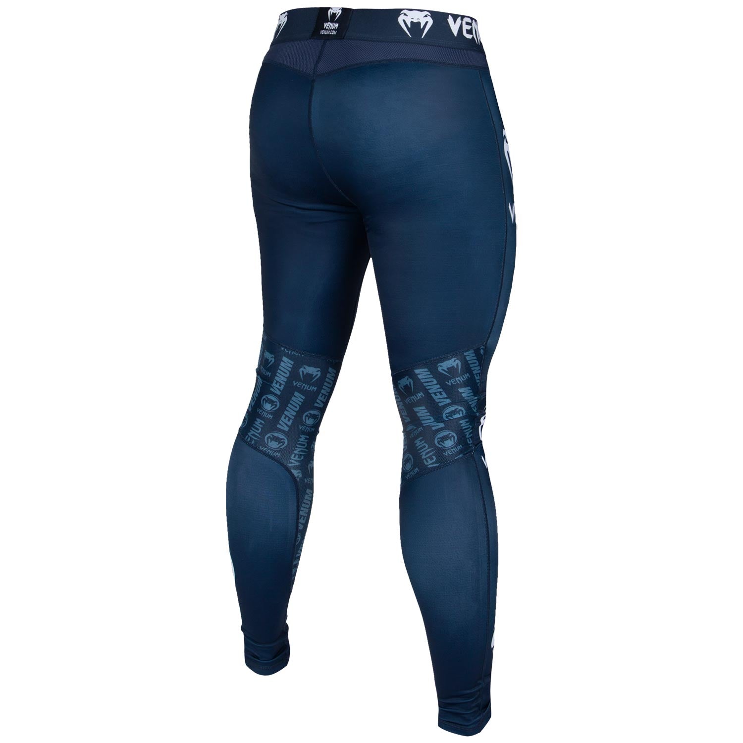 venum-logos-kompressionshose-lang-marineblau-wei image 4