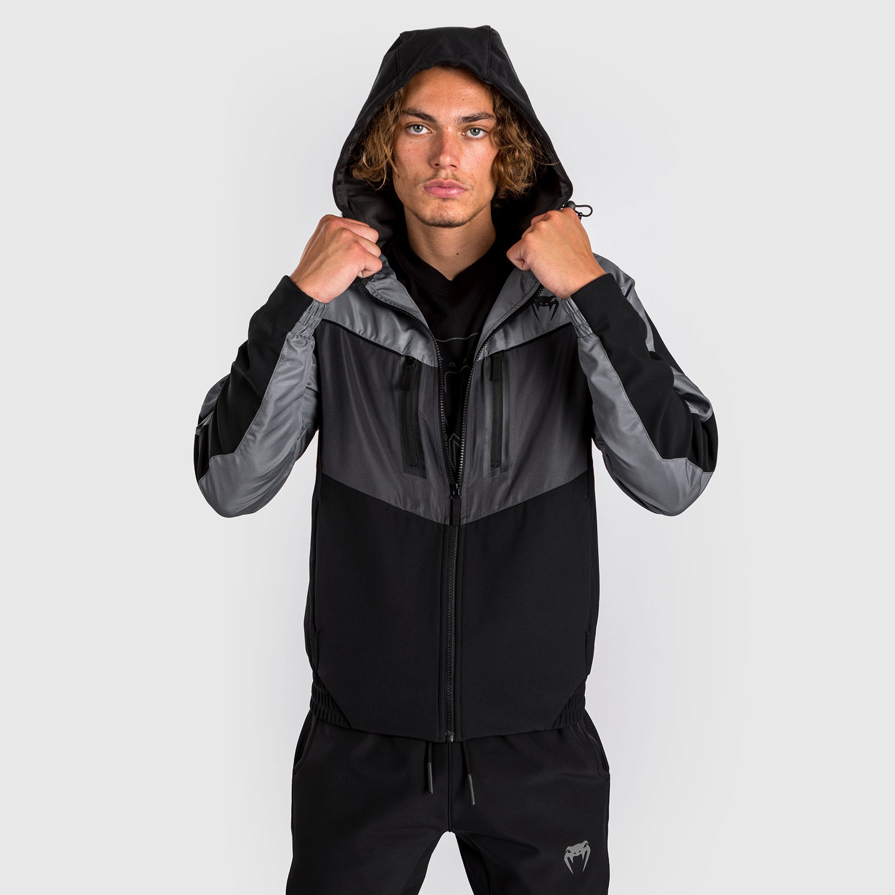 venum-laser-3-0-trainingsjacke-herren-schwarz-grau image 1