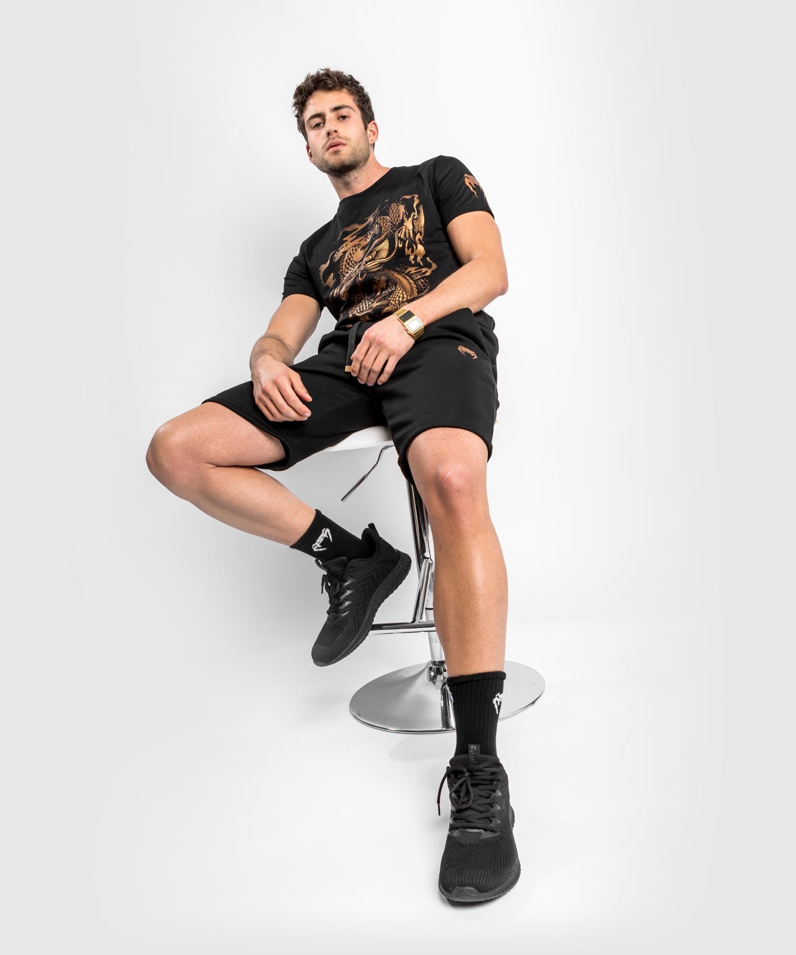 venum-dragon-s-flight-t-shirt-herren-schwarz-bronze image 3