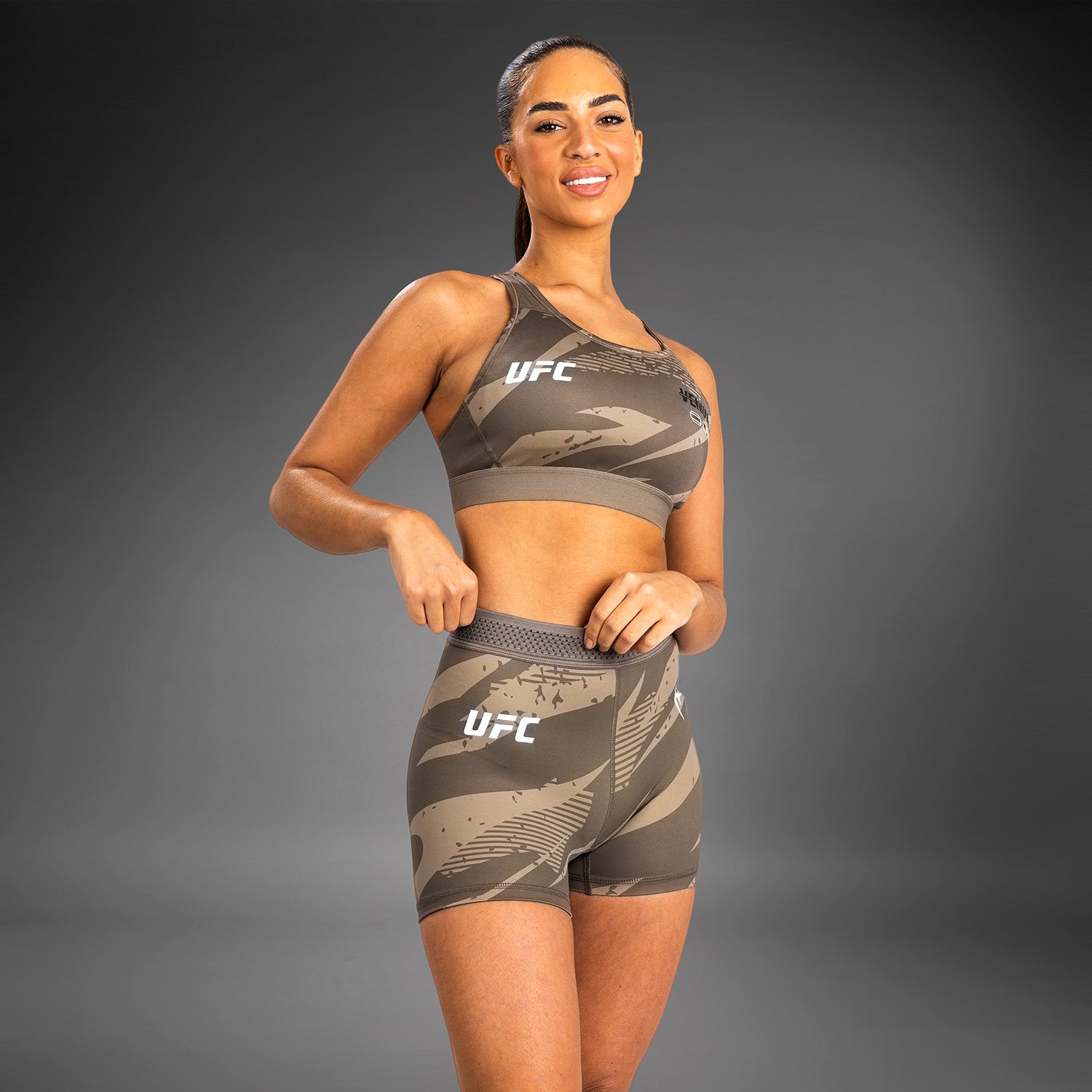 ufc-adrenaline-by-venum-fight-week-damen-vale-tudo-short-charcoal-grey image 2