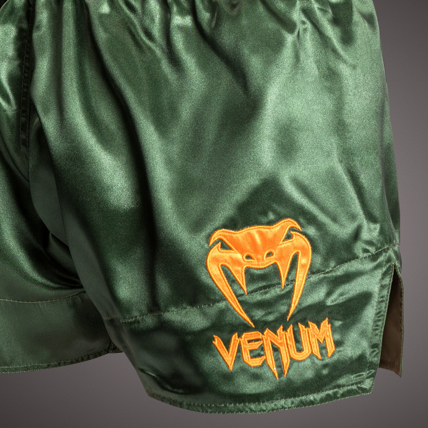 venum-classic-muay-thai-shorts-gr-n-gold-schwarz image 4