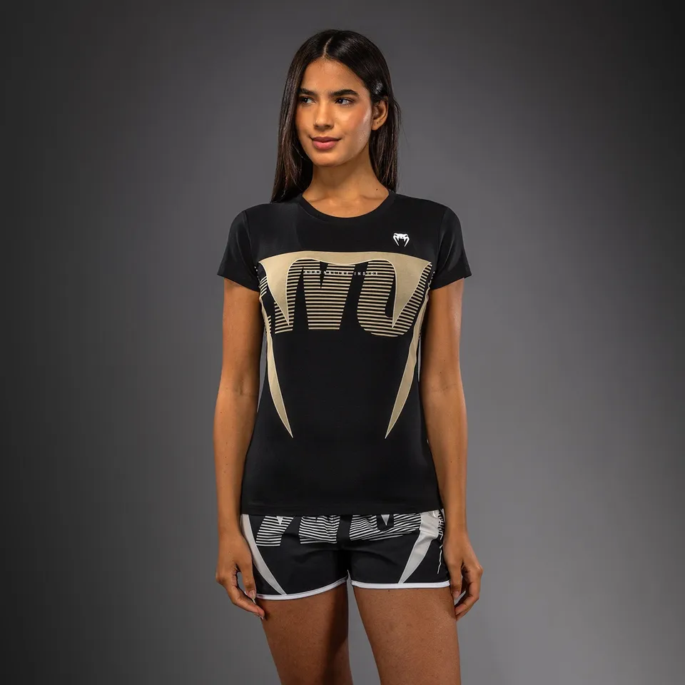 venum-adrenaline-damen-t-shirt-schwarz-elfenbein image 1