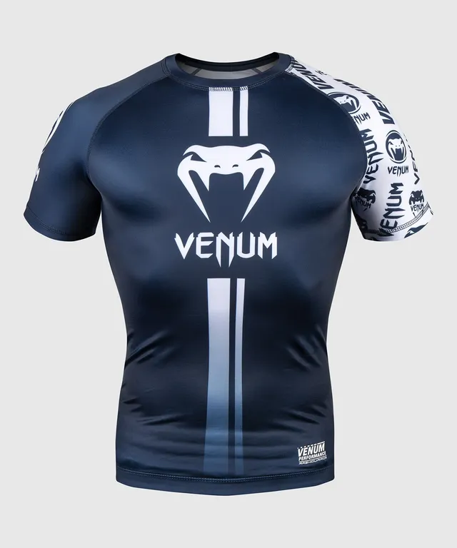 venum-logos-rashguard-kurzarm-herren-marineblau-wei image 1
