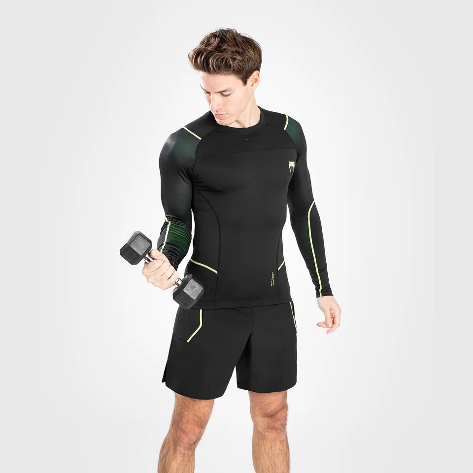 venum-fusion-2-0-rashguard-herren-langarm-schwarz-gelb image 1