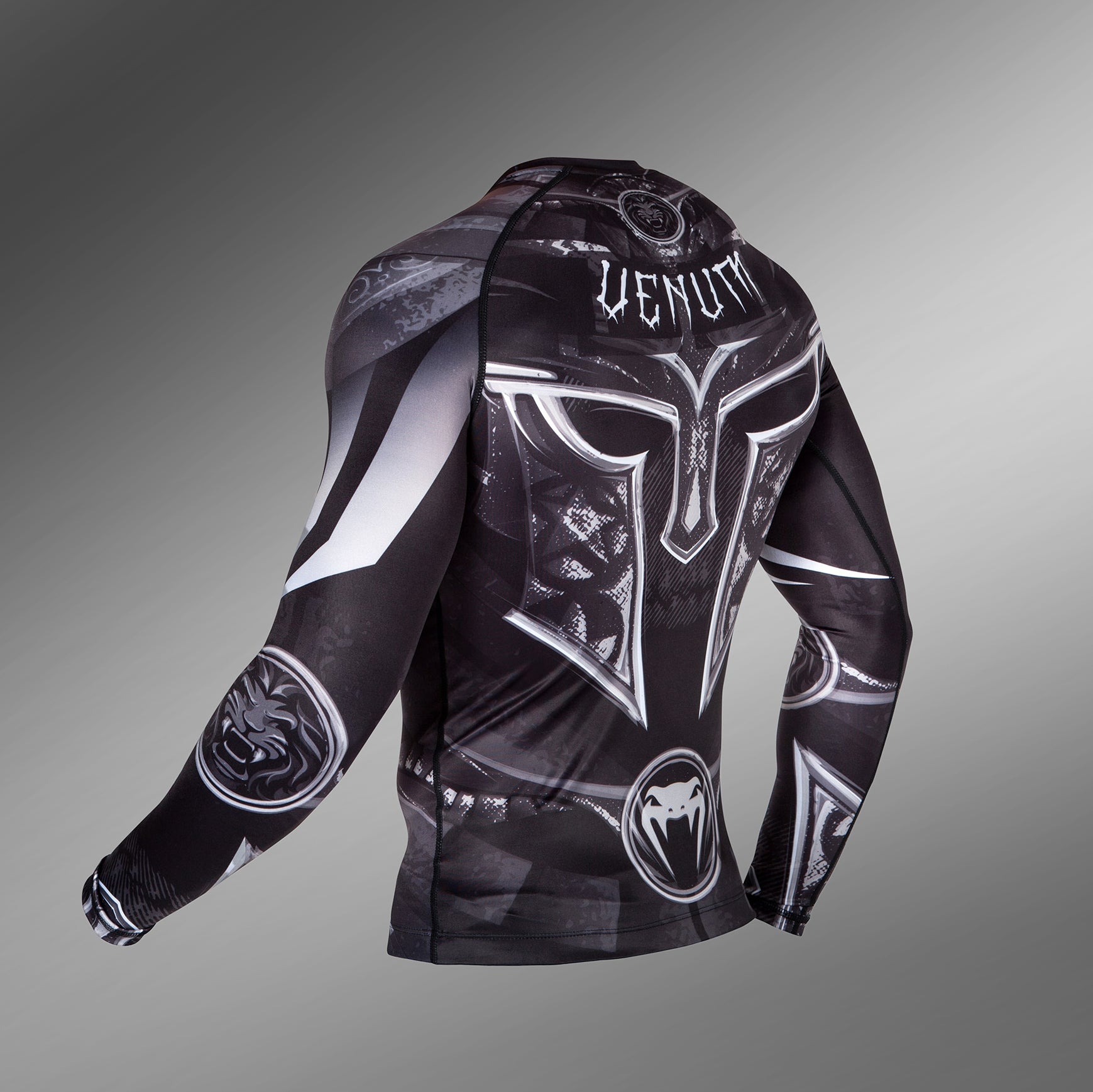 venum-gladiator-3-0-rashguard-langarm-herren-schwarz-wei image 3