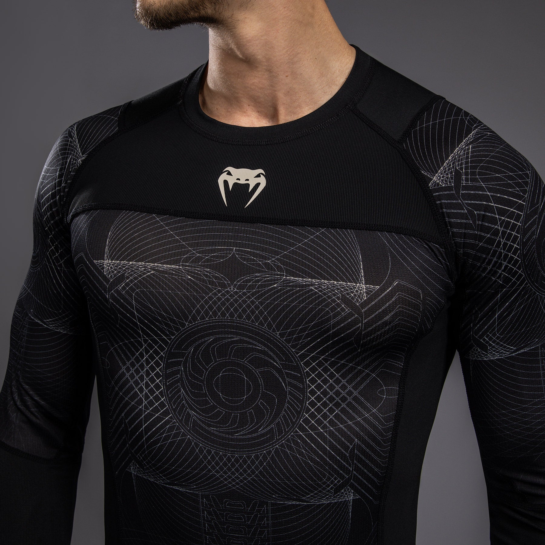 venum-g-fit-air-langarm-rashguard-herren-tiefschwarz-w-stensand image 7