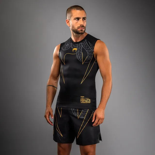 venum-serpenti-rmelloses-rashguard-herren-schwarz-silber-gold image 1