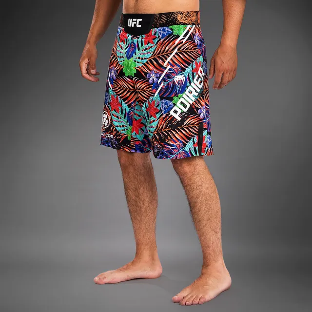 ufc-unrivaled-by-venum-dustin-poirier-fight-short-long-fit-herren-blau-floral image 1
