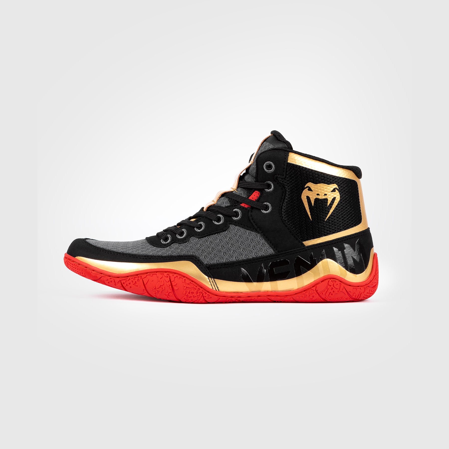 venum-elite-wrestling-schuhe-schwarz-gold-rot image 5
