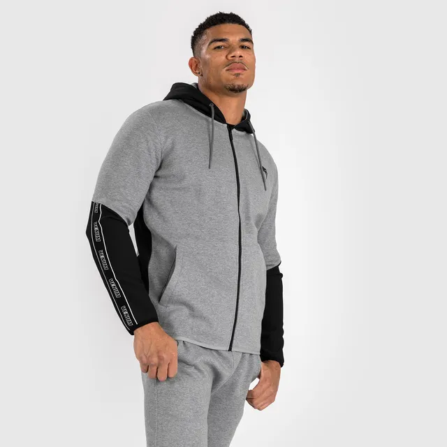 venum-contender-4-0-herren-hoodie-mit-rei-verschluss-grau-schwarz image 1