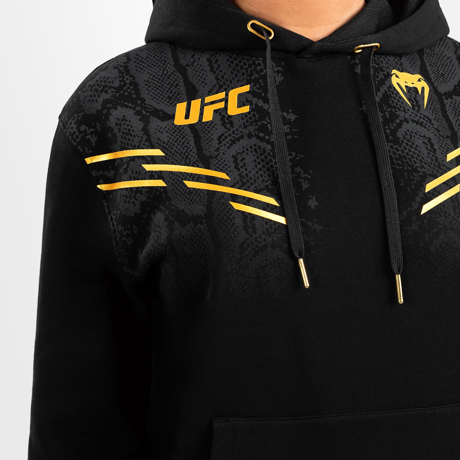 venum-ufc-adrenaline-by-venum-replica-damen-pullover-hoodie-champion-schwarz-gol image 3