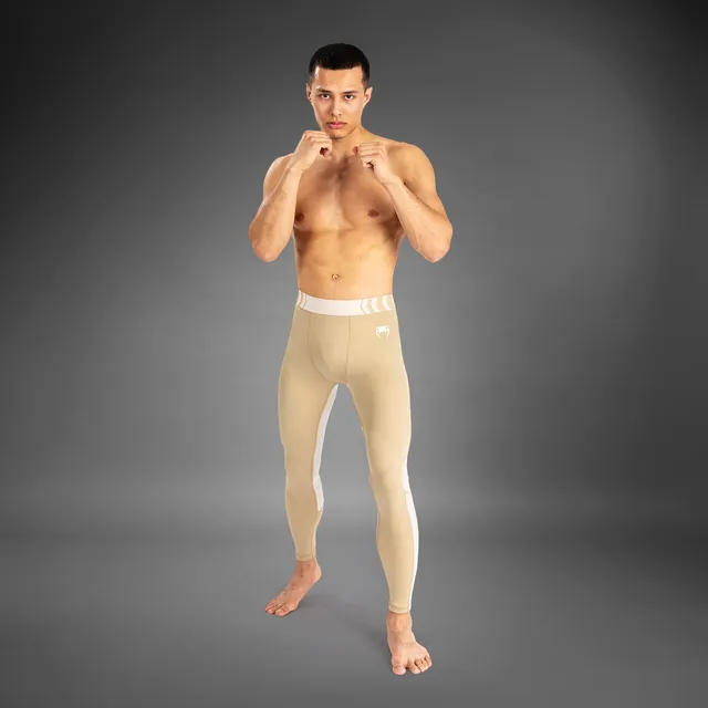 venum-tempest-herren-spats-kompressionshose-beige-sand image 1