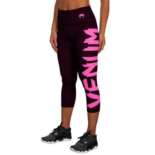 venum-giant-kurze-leggings-schwarz-neonrosa image 1
