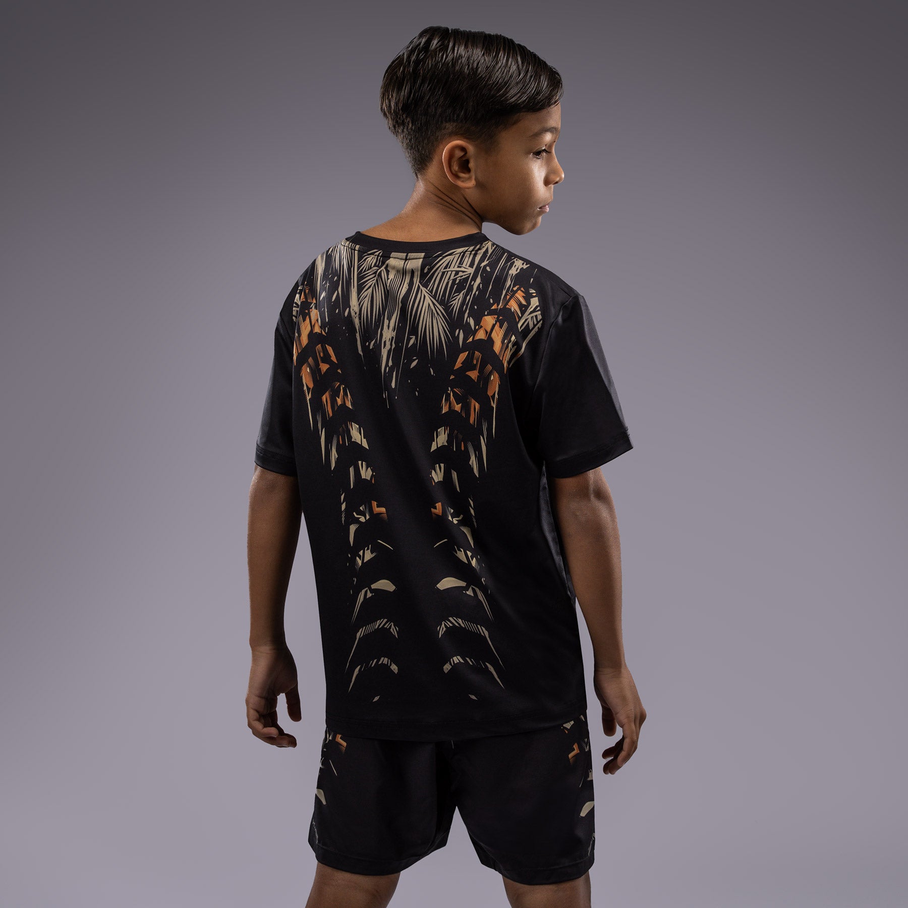 venum-tiger-kinder-dry-tech-t-shirt-schwarz-neon-orange image 3