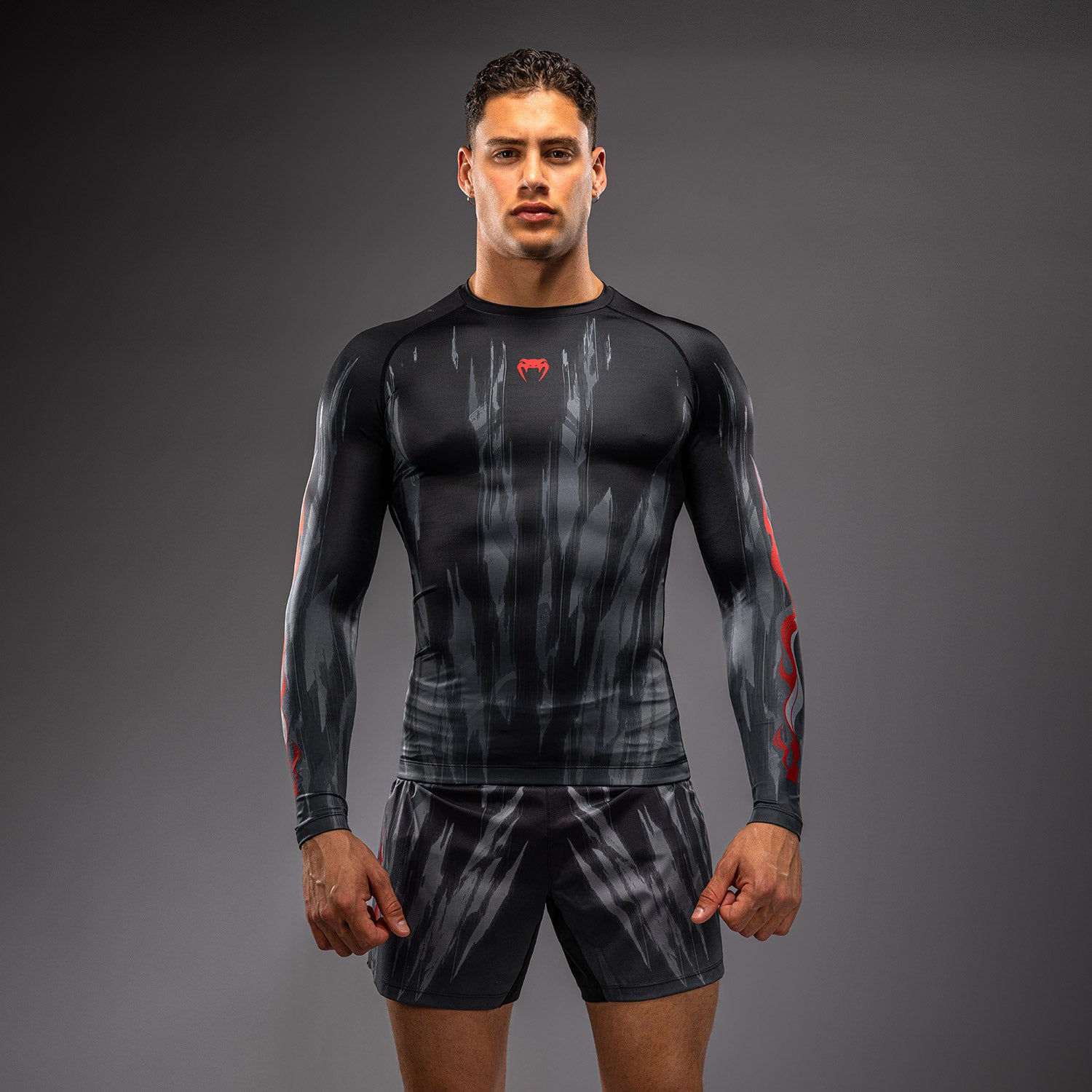 venum-demon-langarm-rashguard-herren-schwarz-grau image 1