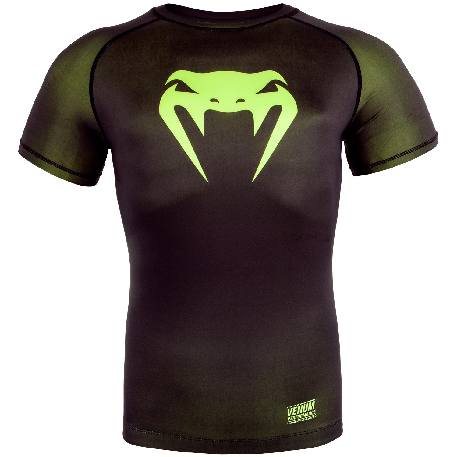 venum-contender-3-0-kompression-t-shirt-kurzarm-schwarz-neongelb image 1