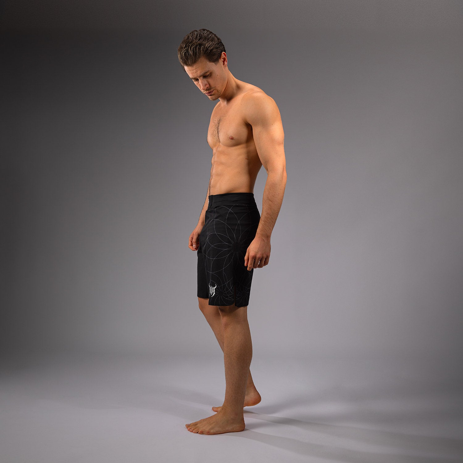 venum-gladiator-5-0-fight-shorts-herren-schwarz-silber image 2