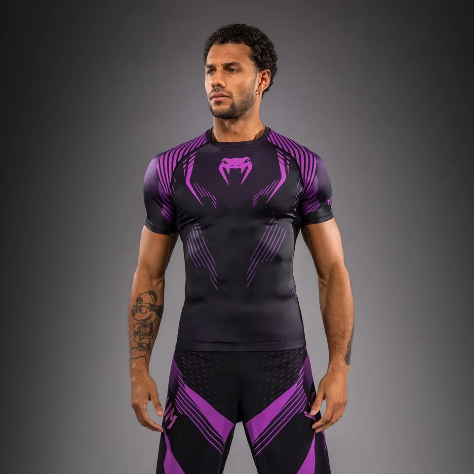venum-no-gi-6-0-rashguard-kurzarm-herren-schwarz-lila image 1