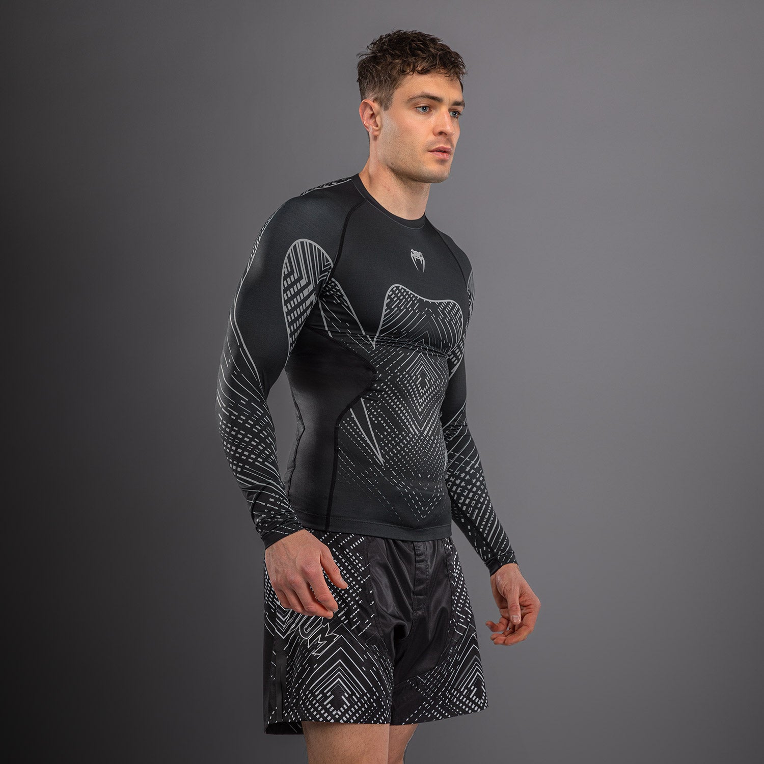 venum-midnight-fury-langarm-rashguard-mitternachtsblau-grau-herren image 2