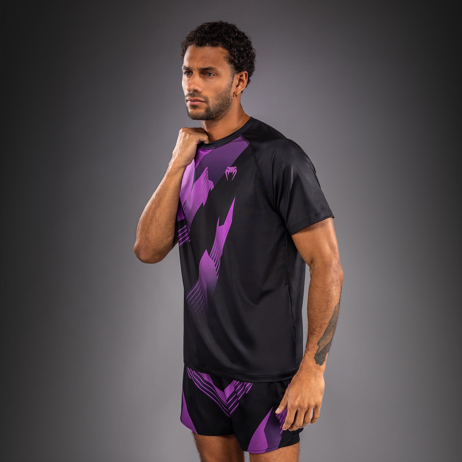 venum-no-gi-6-0-dry-tech-t-shirt-f-r-herren-schwarz-lila image 2