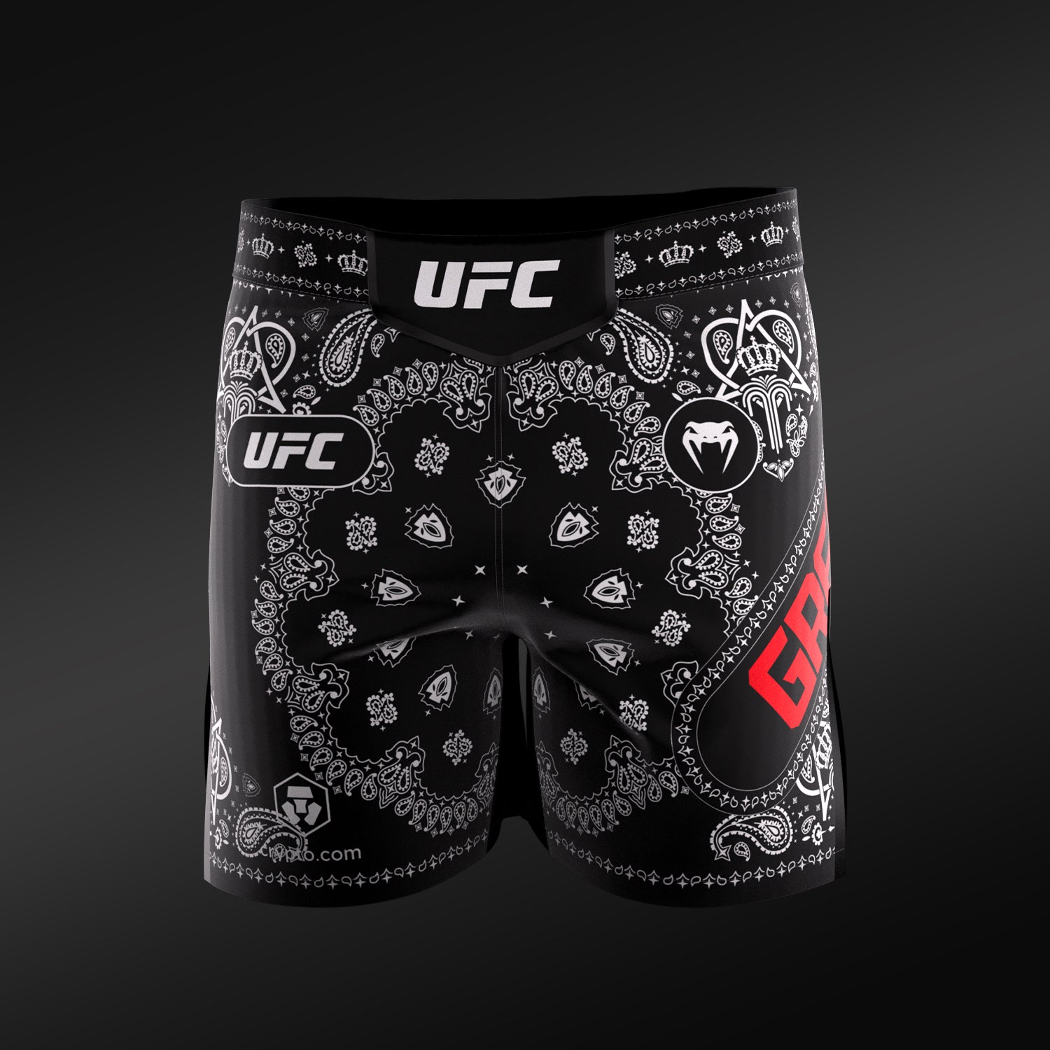 ufc-adrenaline-unrivaled-by-venum-fightshort-herren-king-green-schwarz image 3