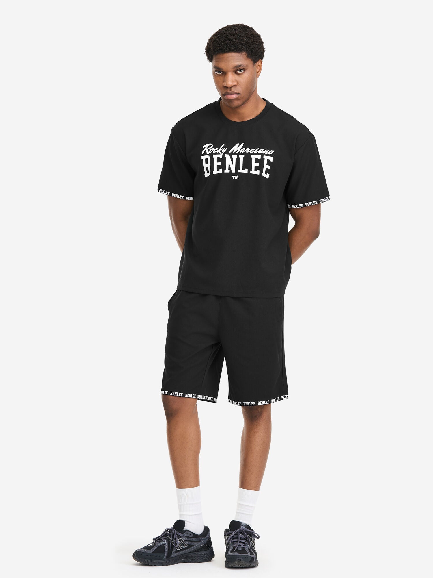 benlee-irstead-t-shirt-shorts-set-f-r-herren-relaxed-fit-mit-3d-gummi-print image 2