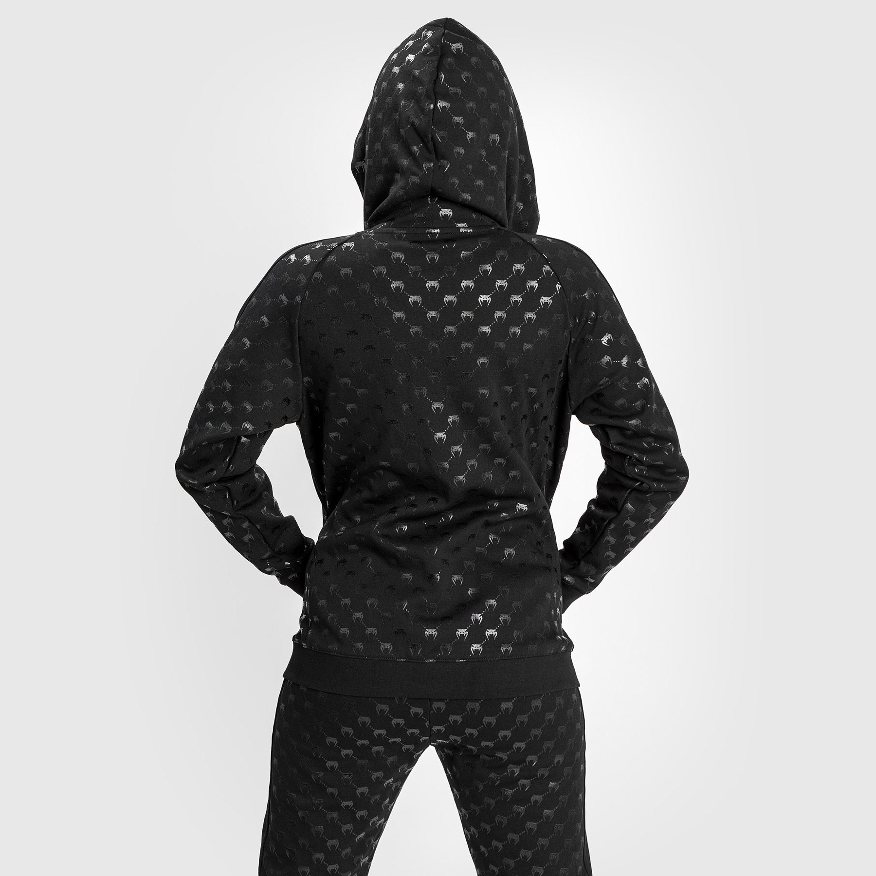 venum-monogram-zip-up-hoodie-damen-schwarz-ros-gold image 3