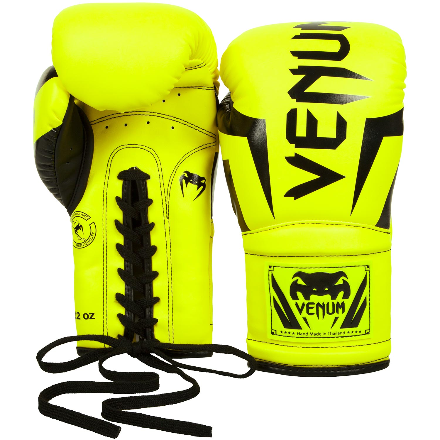 venum-elite-boxhandschuhe-mit-schn-rung-neongelb image 2