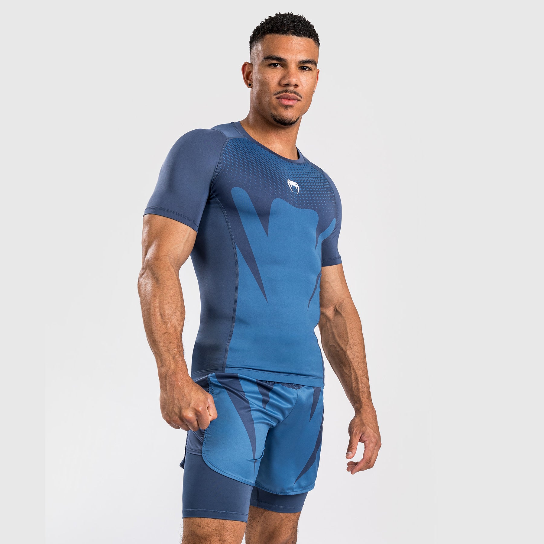 venum-attack-herren-kurzarm-rashguard-navyblau image 1