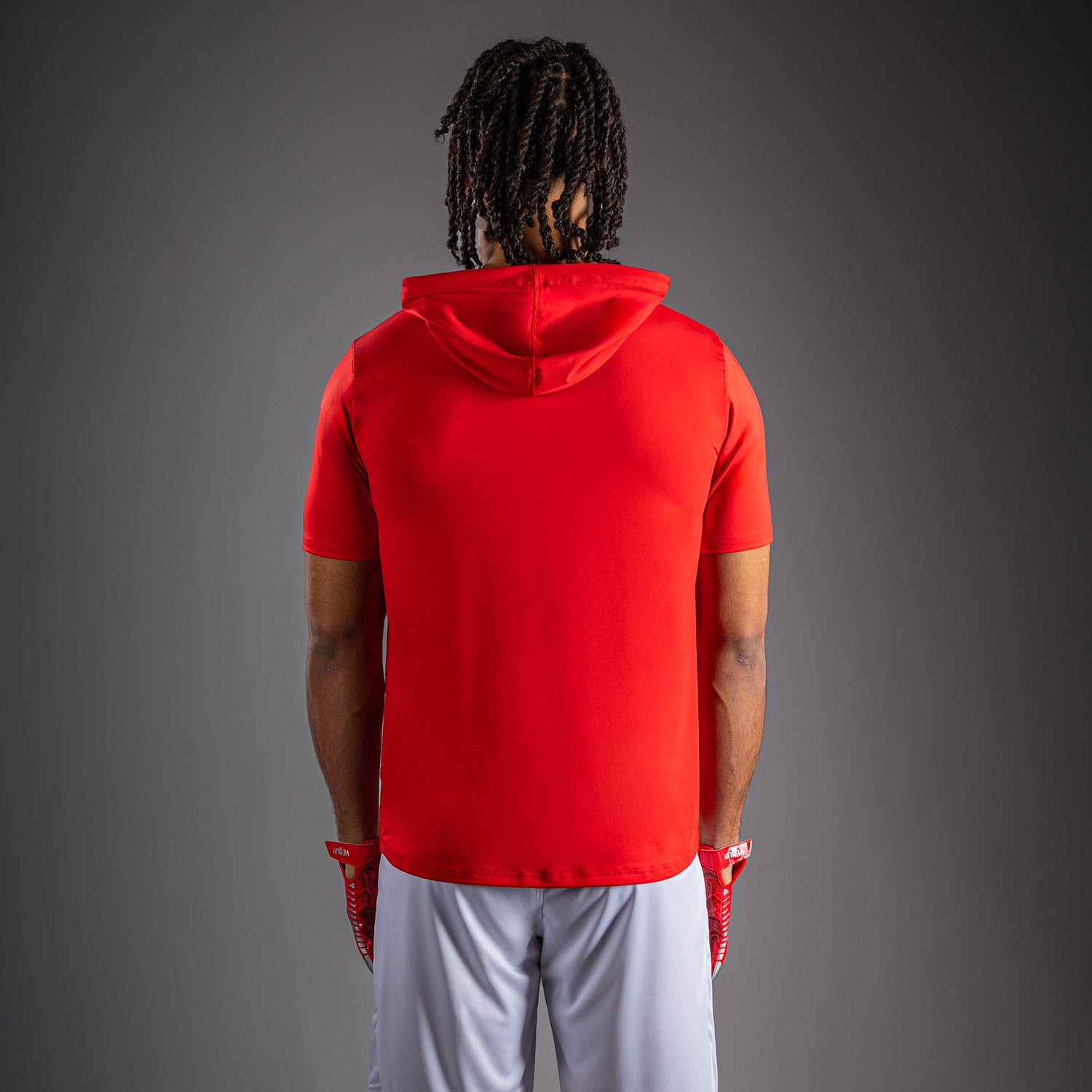 venum-elite-kurzarm-dry-tech-kapuzenpullover-rot image 4