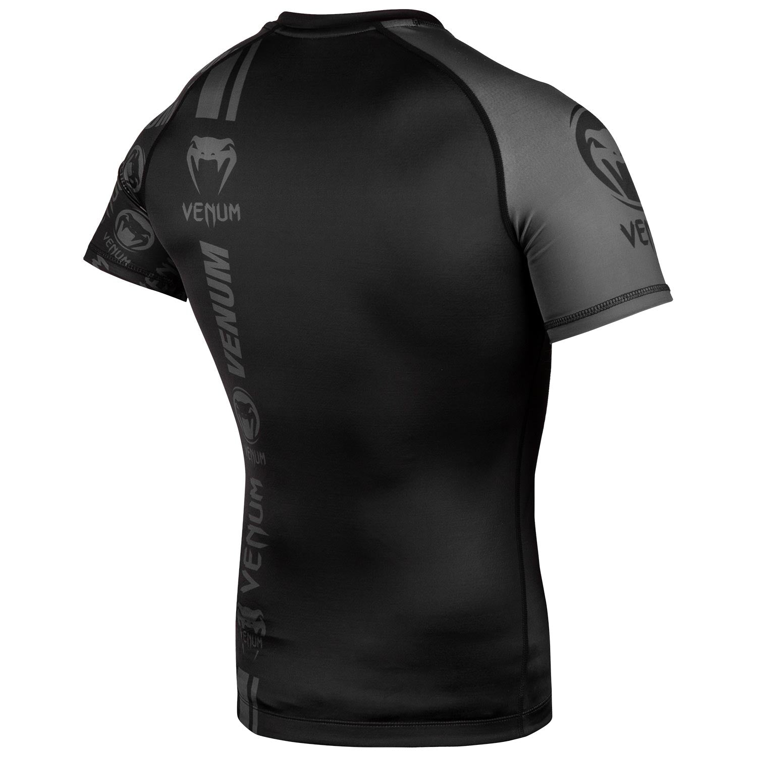 venum-logos-rashguard-kurzarm-schwarz-schwarz image 3