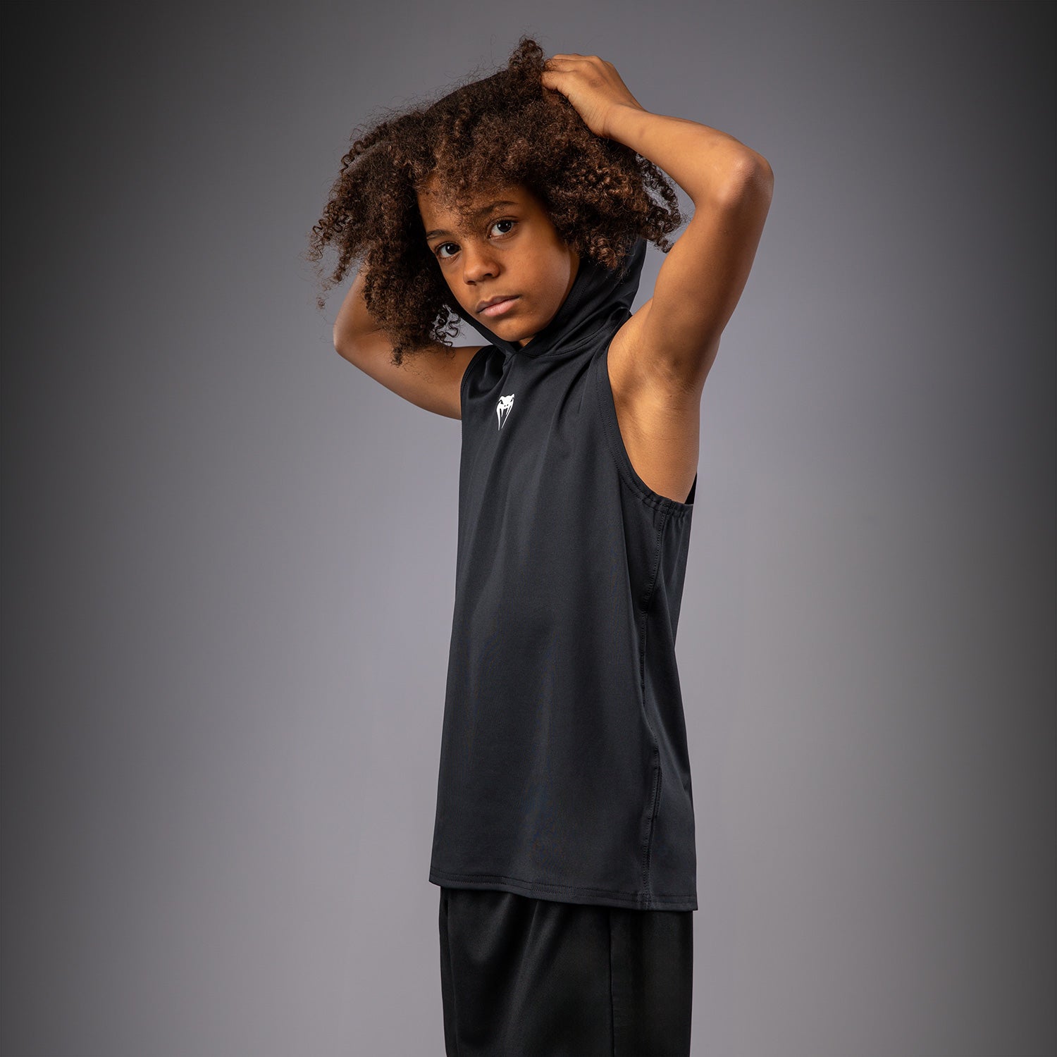 venum-elite-rmelloser-dry-tech-kapuzenpullover-kinder-schwarz image 5