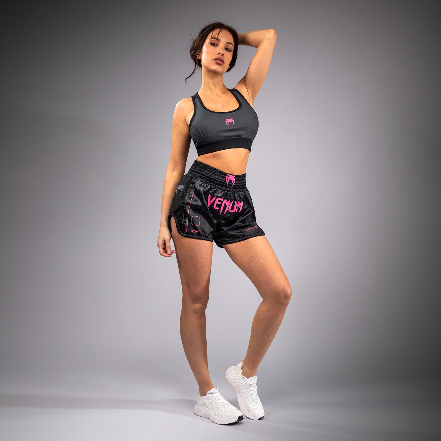venum-tactical-xt-muay-thai-shorts-schwarz-sturmgrau-damen image 3