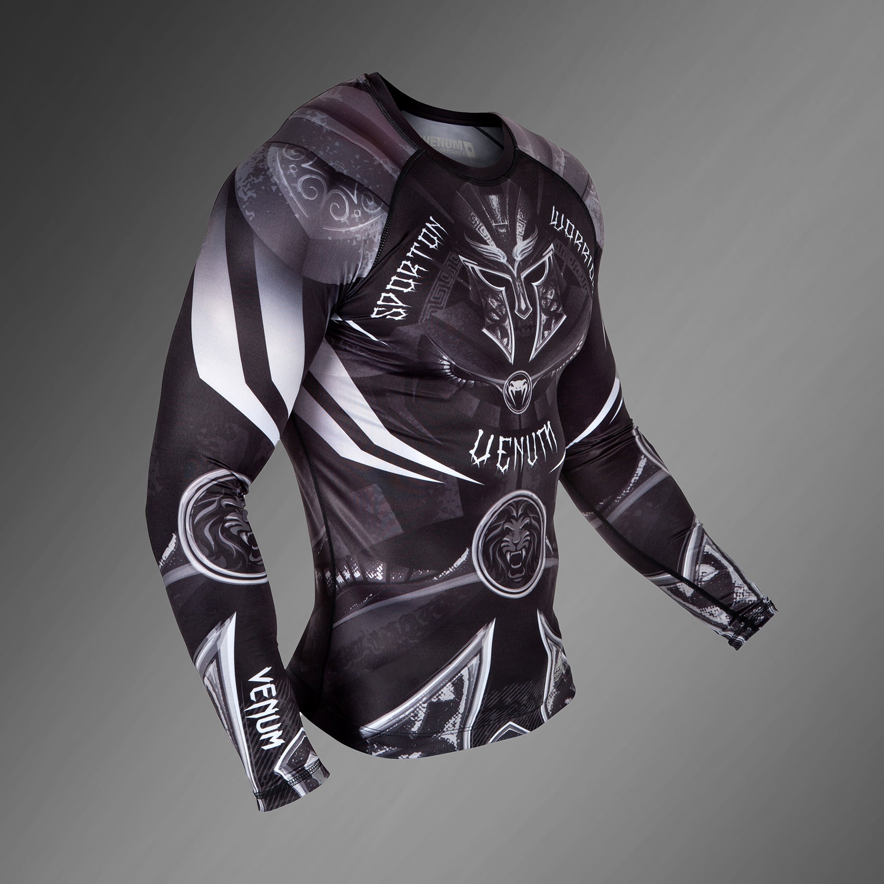 venum-gladiator-3-0-rashguard-langarm-herren-schwarz-wei image 6