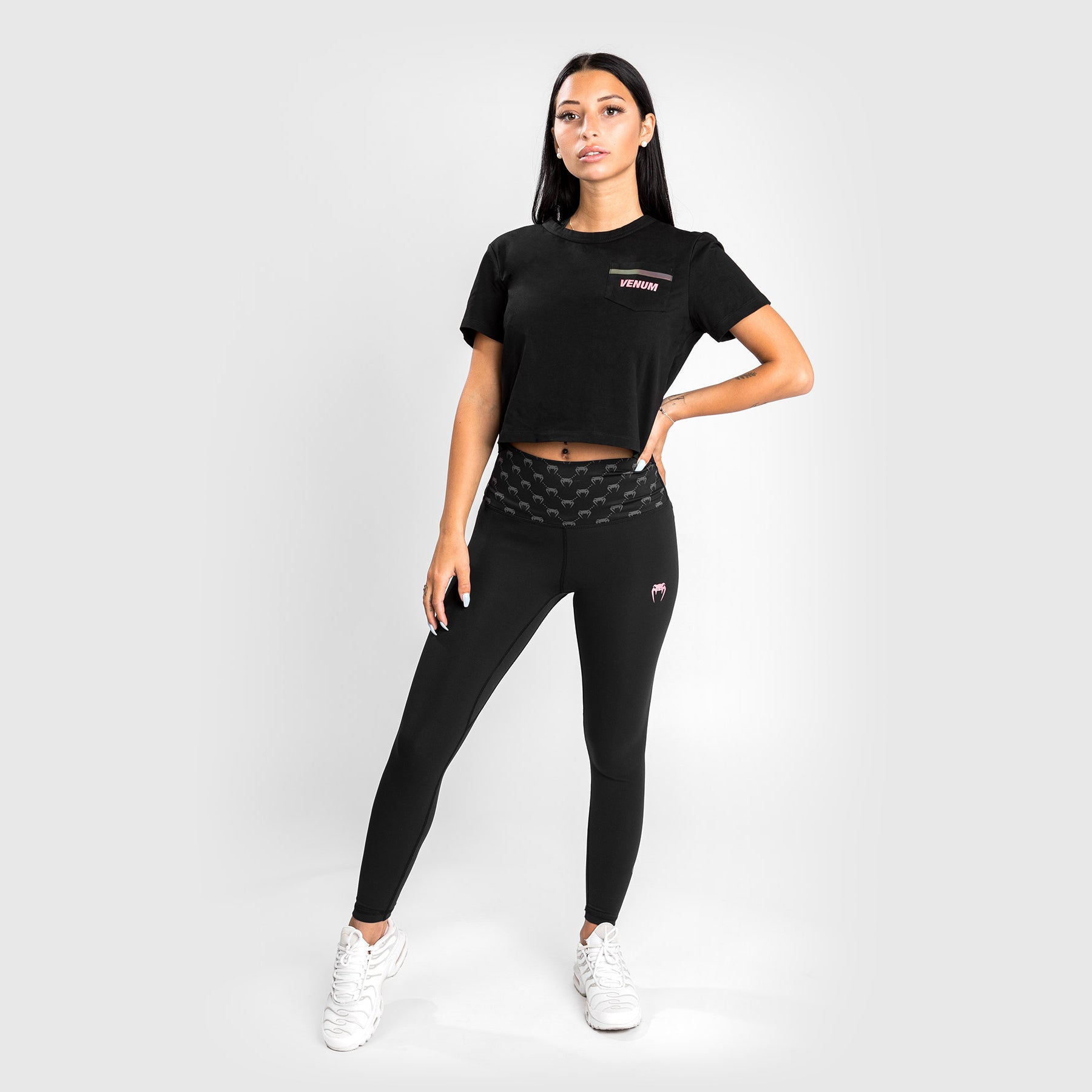 venum-monogram-7-8-leggings-damen-schwarz-ros-gold image 1