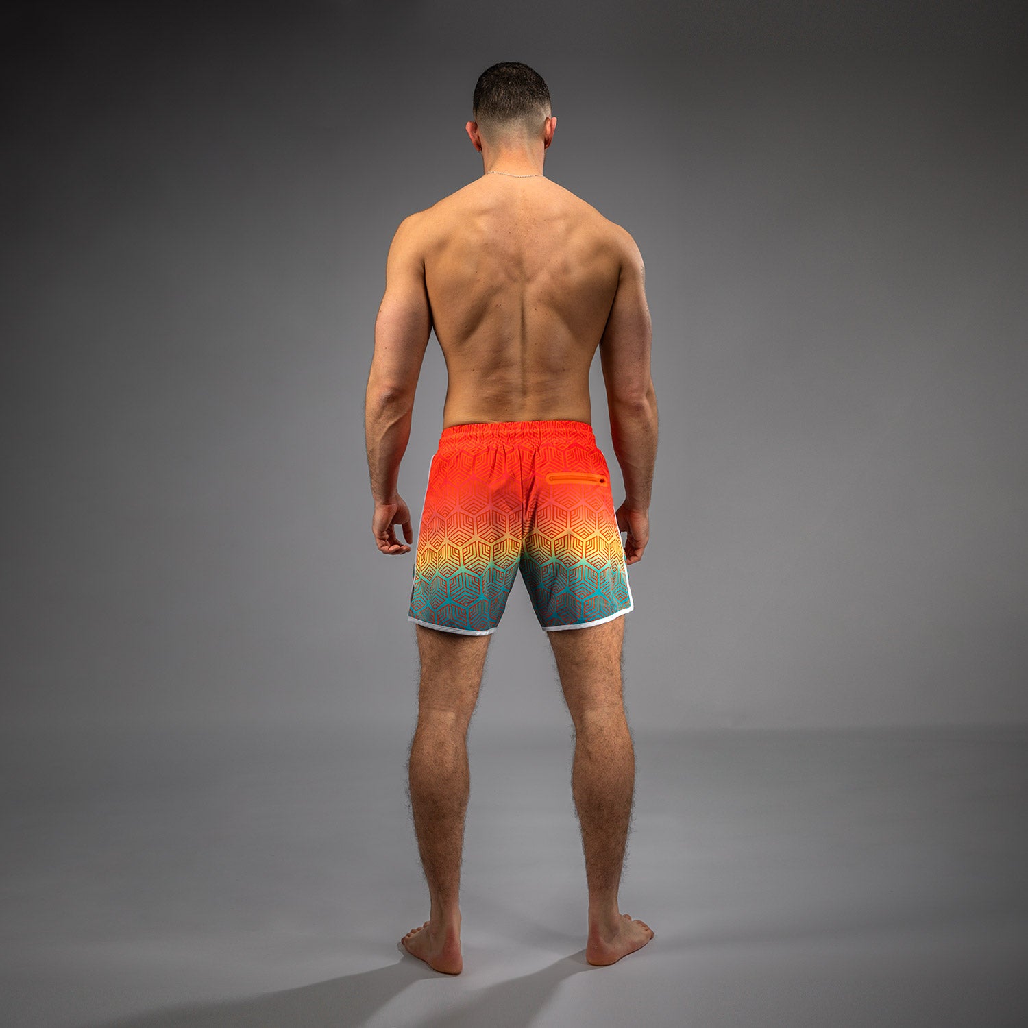 venum-octane-boardshorts-herren-sunset-orange-himmelblau image 3