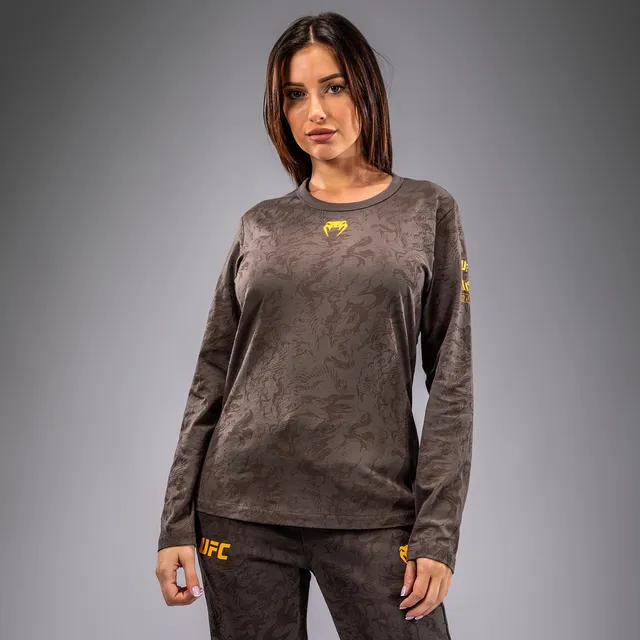 venum-ufc-fusion-by-venum-fight-week-damen-langarm-baumwoll-t-shirt-erdiges-brau image 1