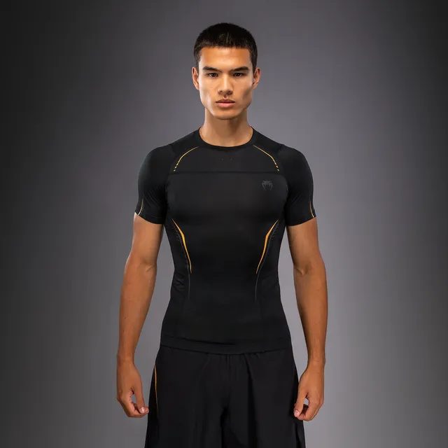 venum-g-core-kurzarm-rashguard-herren-schwarz-gold image 1