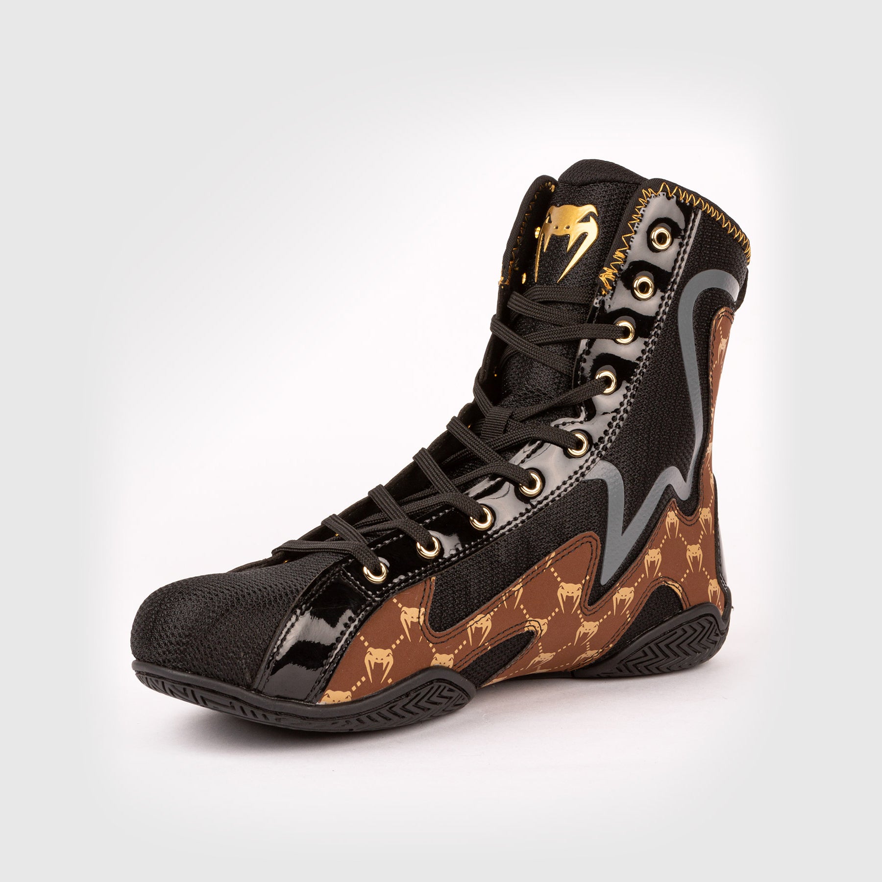 venum-elite-evo-monogram-boxschuhe-schwarz-braun image 6