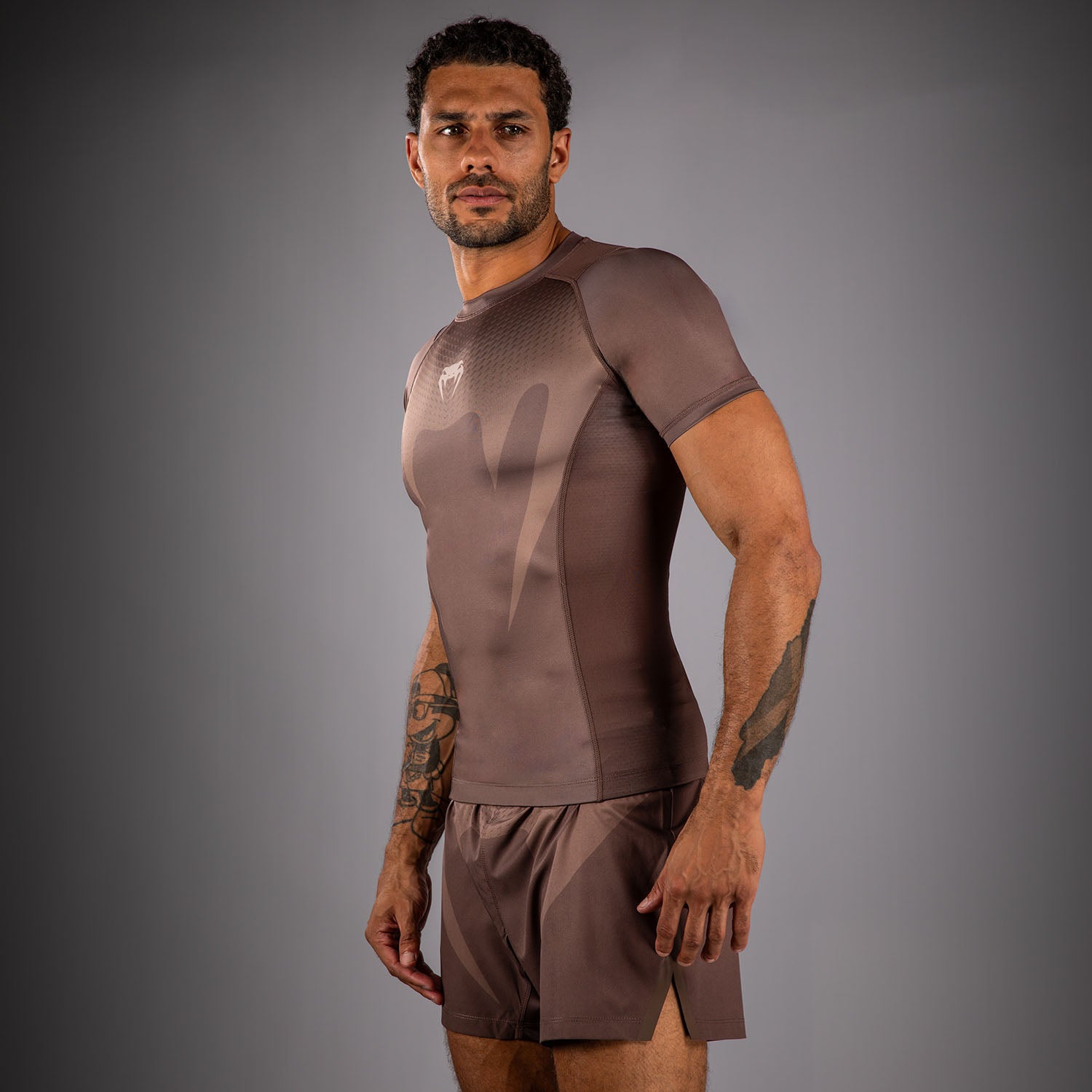 venum-no-gi-rashguard-langarm-ibjjf-approved-schokoladenbraun image 2