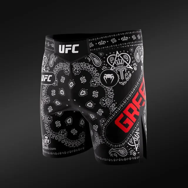 ufc-adrenaline-unrivaled-by-venum-fightshort-herren-king-green-schwarz image 1